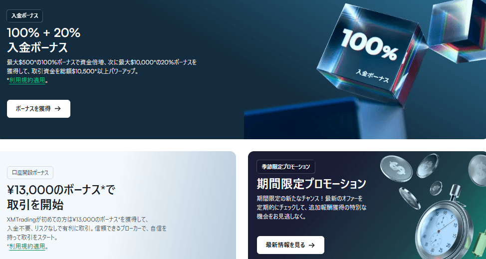 XMはボーナスキャンペーンが豪華